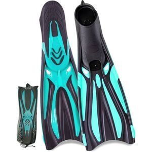 Adult Snorkel Fins Women's size 8–8.5 Long Scuba Diving Fins for Travel & Snorke